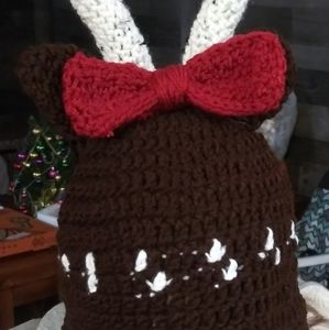 Crochet deer hat